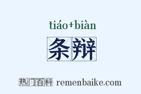条辩是什么意思的图片